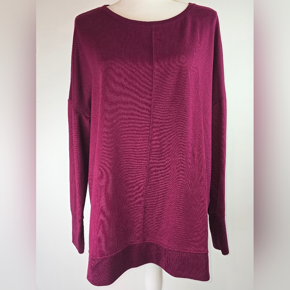 Womens XL Burgundy Long Sleeve Sweater